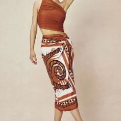 Abstract Print Knot Maxi Skirt -Women's Clothing Store e96b2a23 76fd 48bb 84b6 4046331f1589