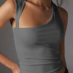 Basic Asymmetrical Cut Out Tank Top -Women's Clothing Store e9878861 c8e4 4a29 9c98 f74e483e4d47