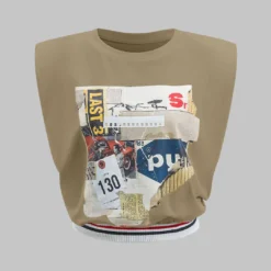 Car Letter Digital Pattern Print Sleeveless T-Shirt -Women's Clothing Store ea45cef1 a41c 4c93 9de5 f1314fbde9c0