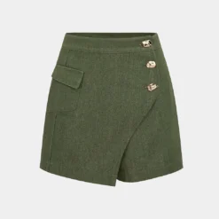 Metallic Asymmetrical Shorts