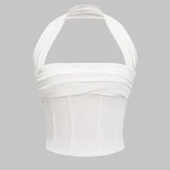 Halter Neck Ruched Top -Women's Clothing Store eb2bb751 ff92 4a2e b6a3 6aca01adde77