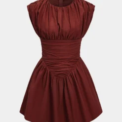 Solid Ruched Mini Dress -Women's Clothing Store eb5d57d4 fb85 40f1 a855 3eef6238a14e