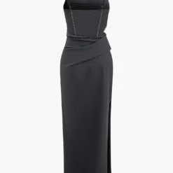 Stitching Cut Out Slip Slit Maxi Dress -Women's Clothing Store eb7eb4f3 24c5 404c 973c cebf60ac980c