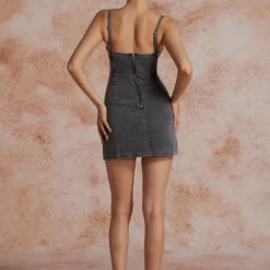 Bustier Cut Out Slip Denim Mini Dress -Women's Clothing Store ed514d0e 4786 4fbc 8dcf 66576f257125