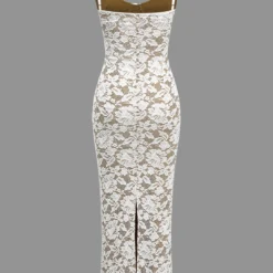 Lace Slit Slip Maxi Dress -Women's Clothing Store ee91f87a 43d4 4f23 b310 09056cb807fd