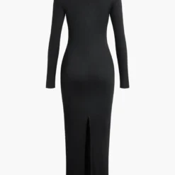 Asymmetrical Neck Slit Maxi Dress -Women's Clothing Store ef590ab8 c370 4bf4 a980 4b5817be586a