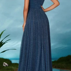 Glitter One Shoulder Maxi Dress -Women's Clothing Store f0c57869 5d79 4b80 97f2 e4bfa369bb1c