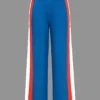 Color Block Wide Leg Trousers