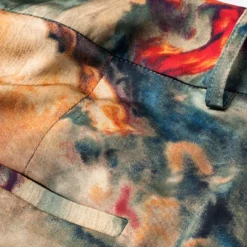 Watercolor Print Satin Fake Pocket Trousers -Women's Clothing Store f204a286 b0fe 4073 8b76 51081d8cedc9