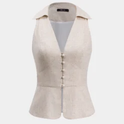 Linen Button Tank Top