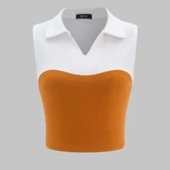 V-Neck Patchwork Tank Top -Women's Clothing Store f3e8c584 3fd4 4392 8c7f 8a8b2c530695