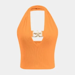 Metallic Ruched Backless Tank Top -Women's Clothing Store f4de5ce3 d32b 4751 a76b 870718a74813