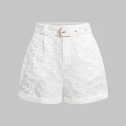 Jacquard Belted Shorts