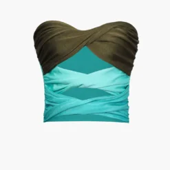Contrast Twisted Front Tube Top -Women's Clothing Store f60c3512 09c5 4a03 b773 23b5065743d3