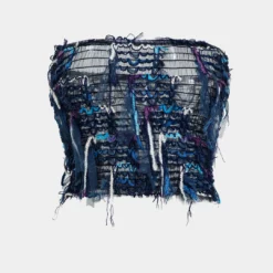 Fringe Mesh Tube Top -Women's Clothing Store f66da914 9e28 47d1 9733 fa07e783cdd6