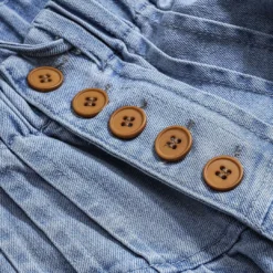 Denim Ruched Button Tie Front Pocket Flared Leg Jeans -Women's Clothing Store f80f8a2c f053 4410 bf73 2dc5a995aca7