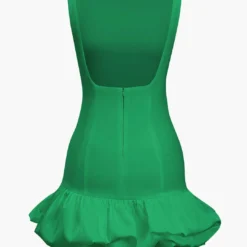 Solid Tank Ruffle Hem Mini Dress -Women's Clothing Store f8a8de0b 468c 4123 9689 d57131bd8e53