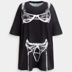 Bikini Print Round Neck Mini T-shirt Dress -Women's Clothing Store f92c5690 3056 43a5 87c4 3a1ba9a6b5dc