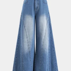Denim Washed Wide Leg Jeans -Women's Clothing Store faaa0e5d bff1 4595 93cf 14df5a2e165c