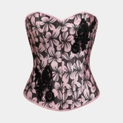 Floral Print Appliques Corset Tube Top -Women's Clothing Store fb03047f 3ca2 4b87 be5c 86baf7a61ef5