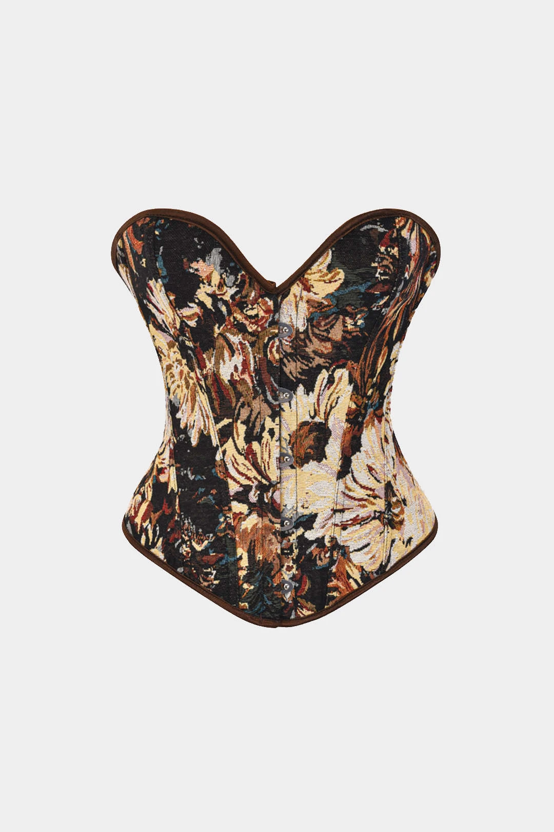 Abstract Print Braided Tie Corset Top 2 Abstract Print Braided Tie Corset Top - Image 2