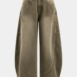 Washed Wide Leg Barrel Jeans -Women's Clothing Store fb7787fe f37d 44b8 98c7 a2bdd5337d0a