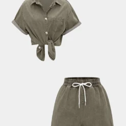 Denim Button Pocket Tank Top And Drawstring Shorts 12 Denim Button Pocket Tank Top And Drawstring Shorts -Women's Clothing Store fbdb26a7 1da5 4f7c b1e0 c39bb4dfd643