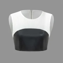 Color Block Crop Tank Top