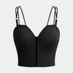 Basic Zipper Cami Top -Women's Clothing Store fda65928 6d19 4110 95bc 8b621d474575