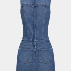 Denim Tank Sleeveless Dress -Women's Clothing Store fdd934ec ce09 4f79 97a3 e733a33b97e6