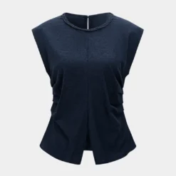 Ruched Detail Short-Sleeve Shirt