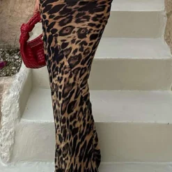 Leopard Print Mermaid Skirt
