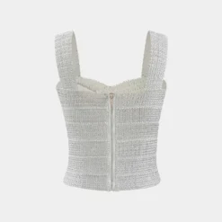 Zip Back Crop Bandage Tank Top -Women's Clothing Store ff295968 3138 4f1e 8a55 e397adeda09d