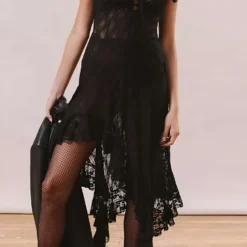 Lace Asymmetrical Tie-Up Midi Dress -Women's Clothing Store ffe5d019 4b1c 4168 b3b2 d169d2bcfb0b scaled